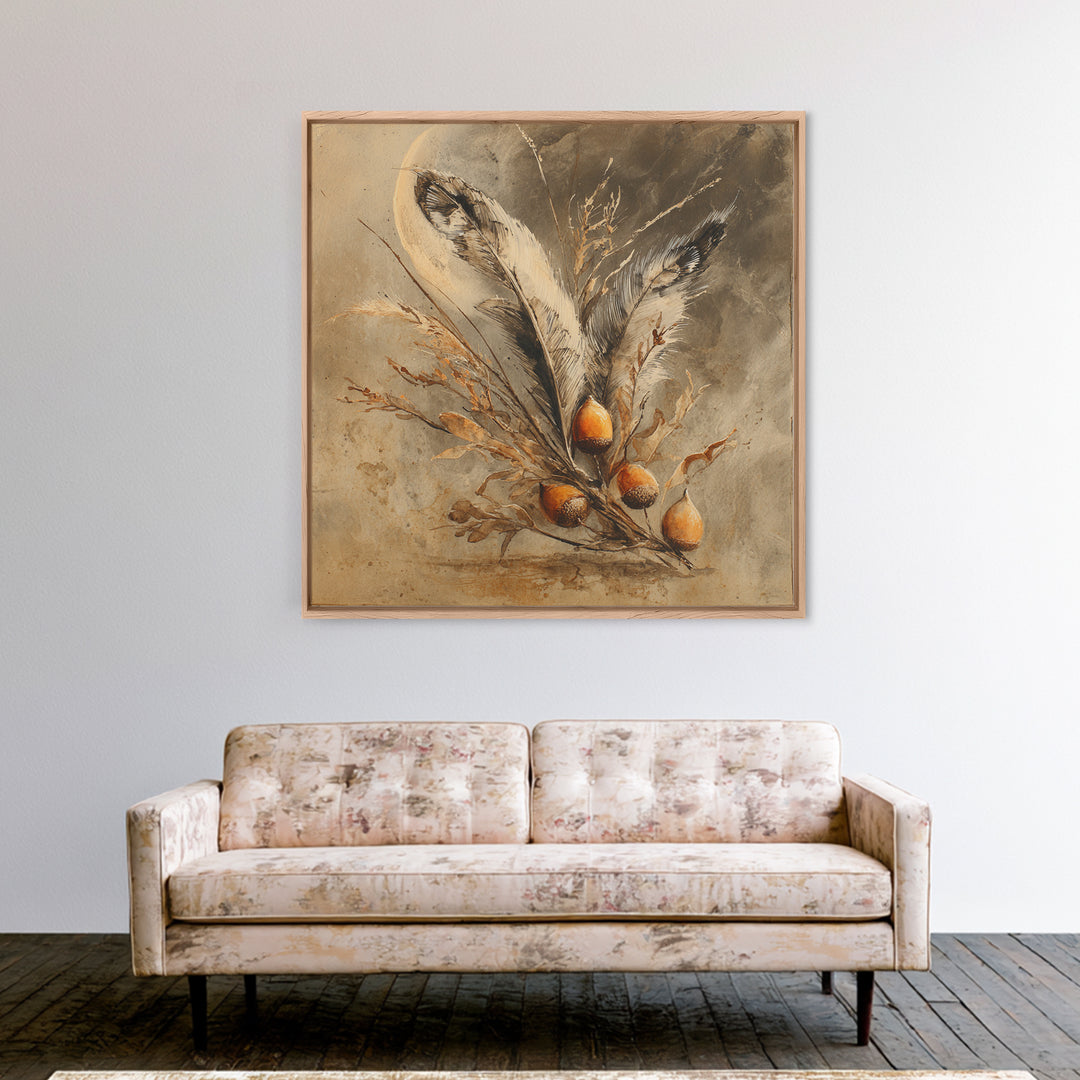 Buffalo Portrait with Western Texture Framed Canvas Print, Rustic Art, Farmhouse Wall Art, Farmhouse Decor, Fine Art, Rustic, RUS-1x1-70