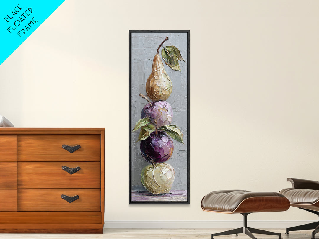 Rustic Pear and Apple Still Life Canvas Print, Rustic Art, Printable Art, Farmhouse Decor, Fine Art, Rustic, Farmhouse Wall Art, RUS-1x3-33
