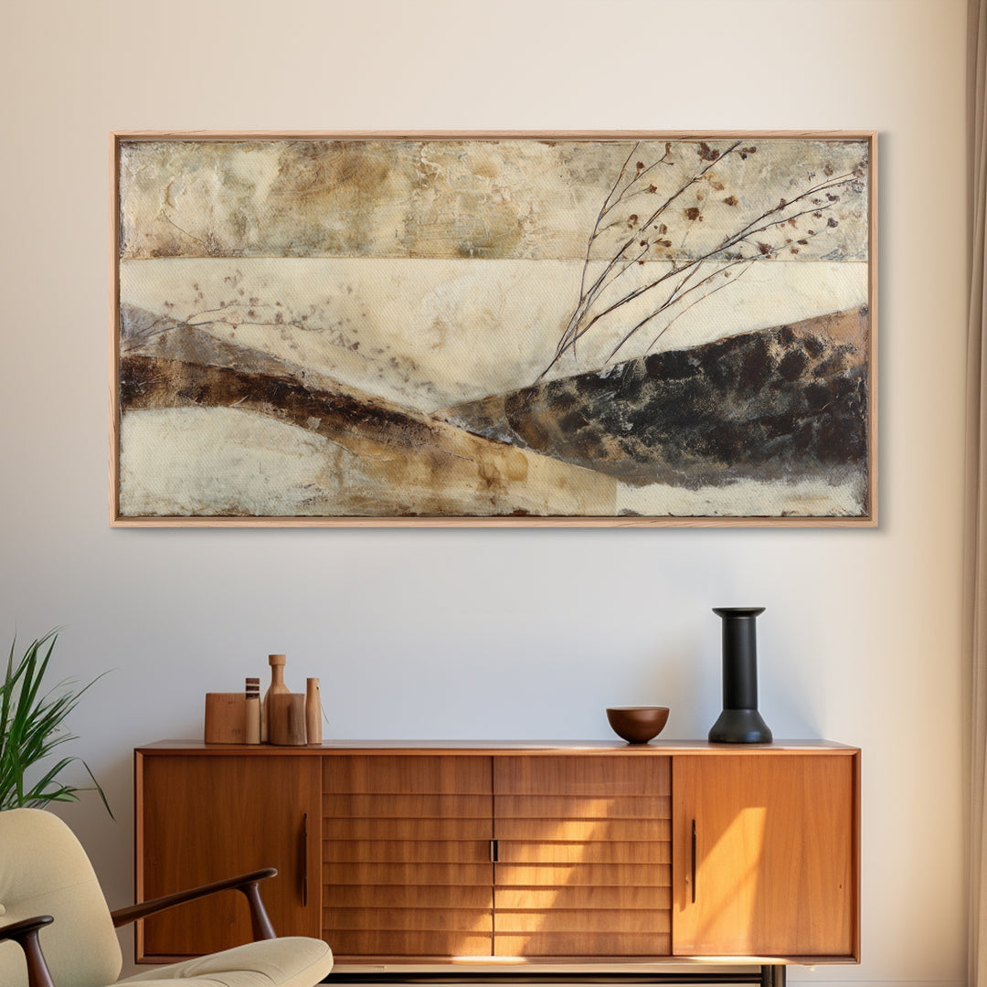 Trout Fishing Lure and River Stones Framed Canvas Print, Rustic Art, Luxury Decor, Farmhouse Decor, Fine Art, Rustic, RUS-2x1-10