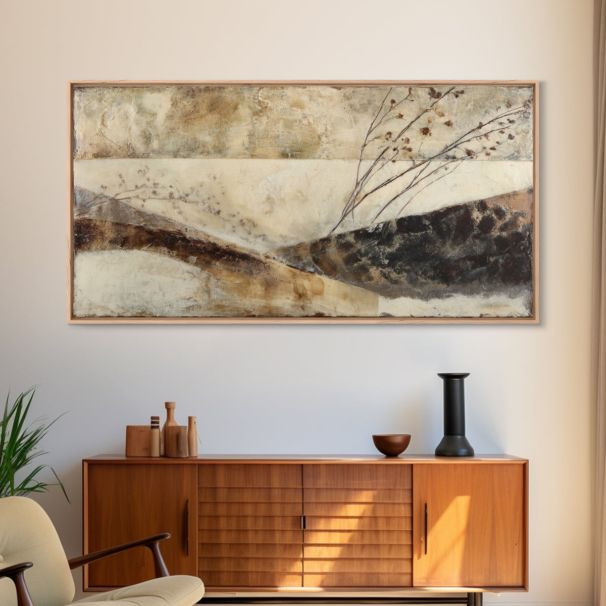 Trout Fishing Lure and River Stones Framed Canvas Print, Rustic Art, Luxury Decor, Farmhouse Decor, Fine Art, Rustic, RUS-2x1-10