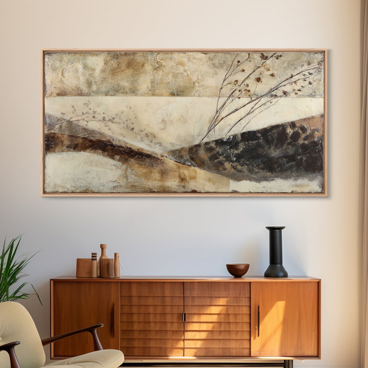 Trout Fishing Lure and River Stones Framed Canvas Print, Rustic Art, Luxury Decor, Farmhouse Decor, Fine Art, Rustic, RUS-2x1-10