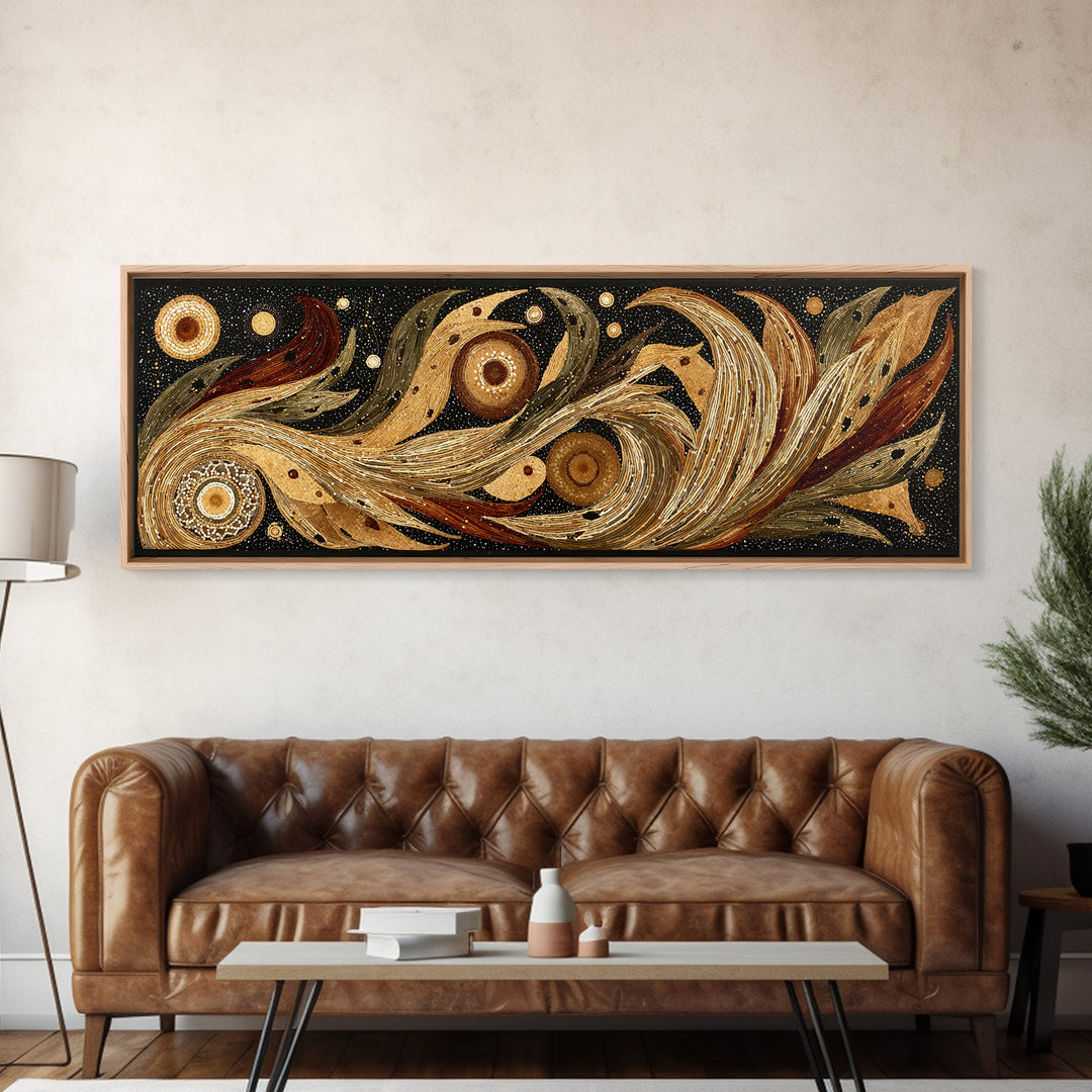 Rusty Horseshoe and Rope Composition Canvas Print, Rustic Art, Abstract Wall Art, Farmhouse Decor, Oil Painting, Rustic, RUS-3x1-29