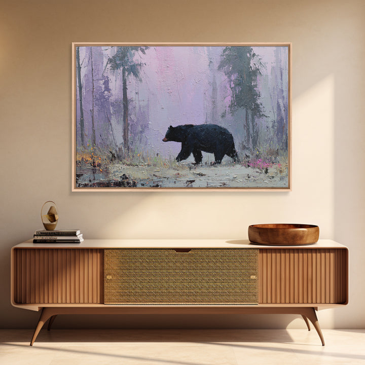Buffalo Portrait with Western Texture Framed Canvas Print, Rustic Art, Digital Prints, Farmhouse Decor, Oil Painting, Rustic, RUS-3x2-2