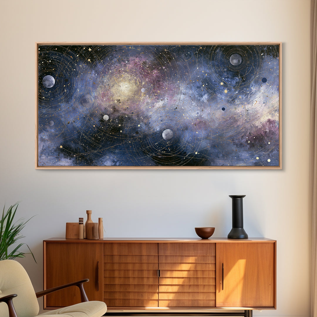 Distant Star Cluster Canvas Print, Space Art, Art Prints, Spa Decor, Fine Art, Serenity, Abstract Wall Art, Modern Wall Art, SAR-2x1-64
