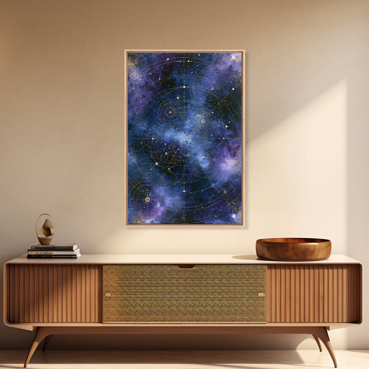 Distant Star Cluster Framed Canvas Print, Space Art, Room Decor, Spa Decor, Serenity, Printable Art, Abstract Wall Art, SAR-2x3-4