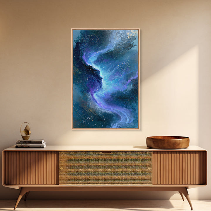 Aurora Viewed from Orbit Framed Canvas Print, Space Art, Minimalist Wall Art, Spa Decor, Fine Art, Serenity, Home Decor, SAR-2x3-75
