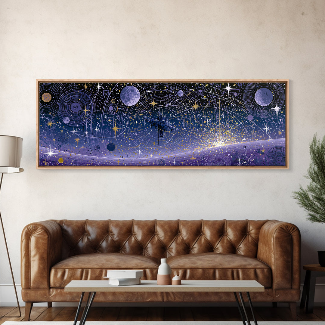 Space Station Silhouetted by Sunrise Canvas Print, Space Art, Abstract Wall Art, Spa Decor, Fine Art, Serenity, Fine Art Print, SAR-3x1-16