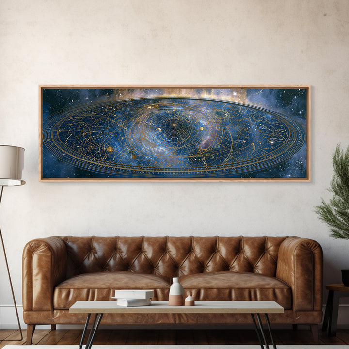 Star Map with Gold Constellation Lines Canvas Print, Space Art, Art Print, Spa Decor, Abstract Art, Serenity, Modern Wall Art, SAR-3x1-30
