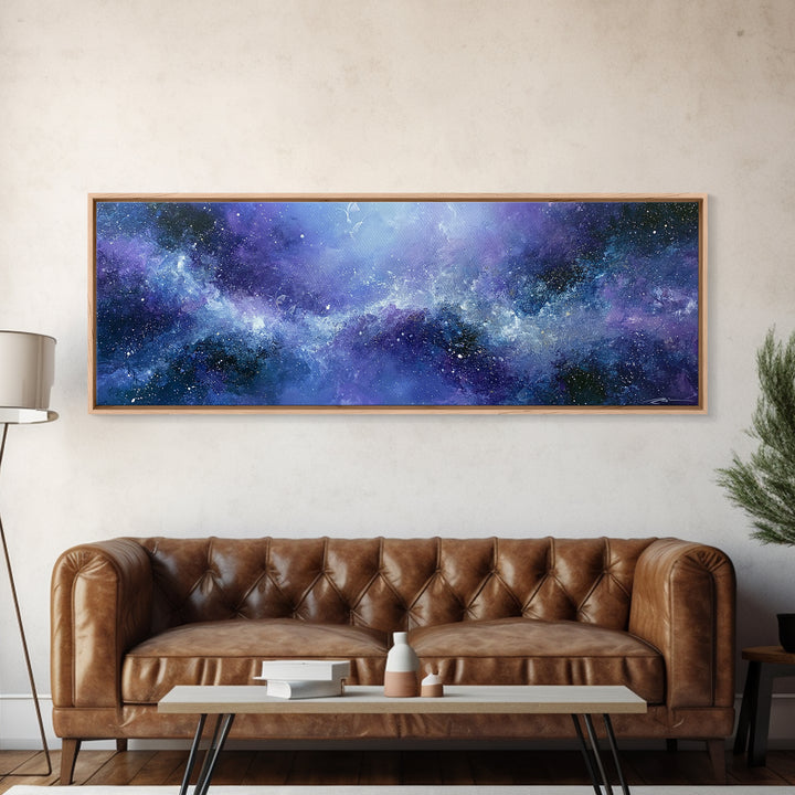 Distant Star Cluster Framed Canvas Print, Space Art, Posters, Spa Decor, Fine Art, Serenity, Abstract Art, Printable Art, SAR-3x1-84