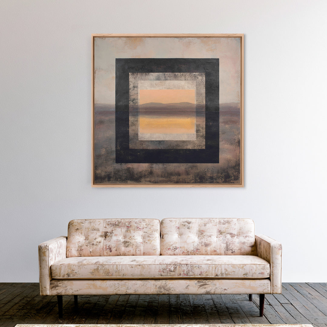 Herringbone Monochrome Pattern Canvas Print, Scandinavian Art, Canvas Print, Living Room Decor, Oil Painting, Nordic, SCA-1x1-22