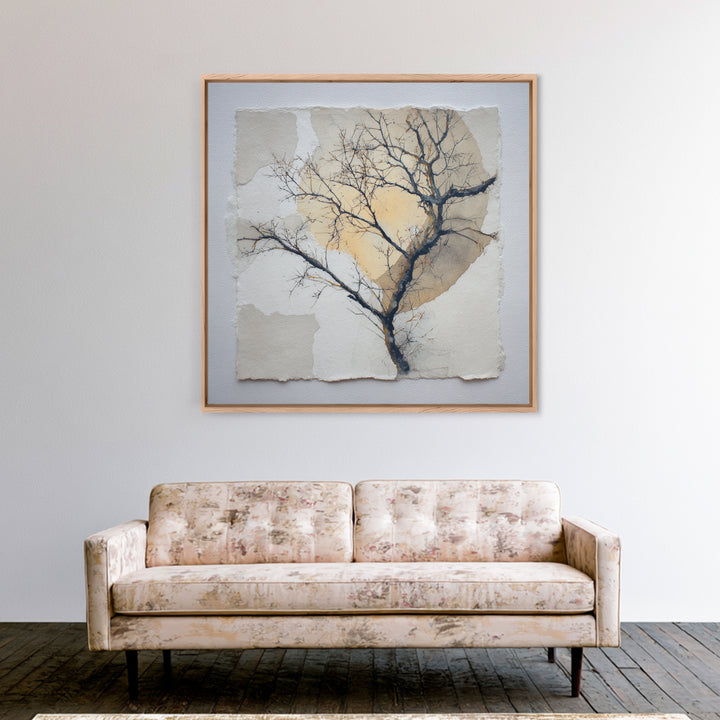 Nordic Folk Bird Canvas Print, Scandinavian Art, Wall Art Print, Living Room Decor, Fine Art, Nordic, Fine Art Print, SCA-1x1-35