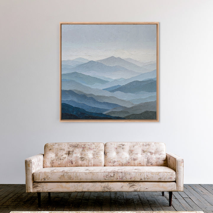 Single Black Branch on Warm White Background Framed Canvas Print, Scandinavian Art, Oil Painting, Living Room Decor, Nordic, SCA-1x1-44