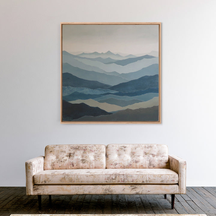 Abstract Arch Shapes Framed Canvas Print, Scandinavian Art, Statement Artwork, Living Room Decor, Fine Art, Nordic, Art Print, SCA-1x1-62