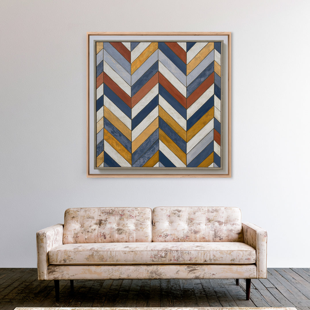 Herringbone Monochrome Pattern Canvas Print, Scandinavian Art, Luxury Decor, Living Room Decor, Fine Art, Nordic, SCA-1x1-94