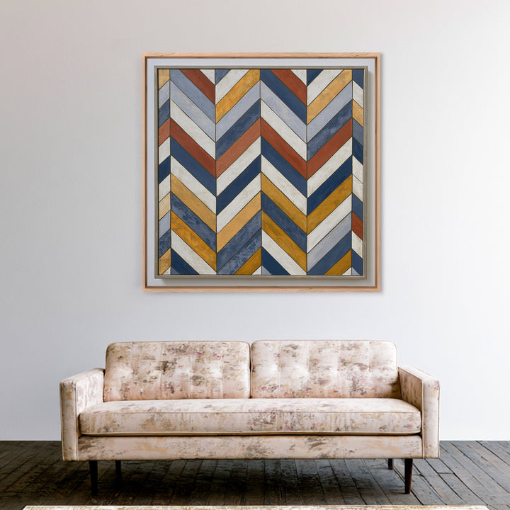 Herringbone Monochrome Pattern Canvas Print, Scandinavian Art, Luxury Decor, Living Room Decor, Fine Art, Nordic, SCA-1x1-94