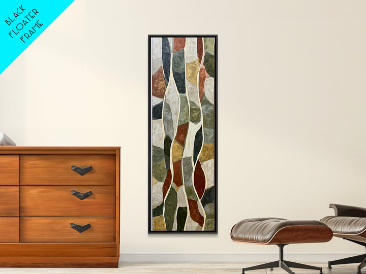 Simple Mushroom and Moss Forest Study Canvas Print, Scandinavian Art, Christmas Decor, Living Room Decor, Fine Art, Nordic, SCA-1x3-12