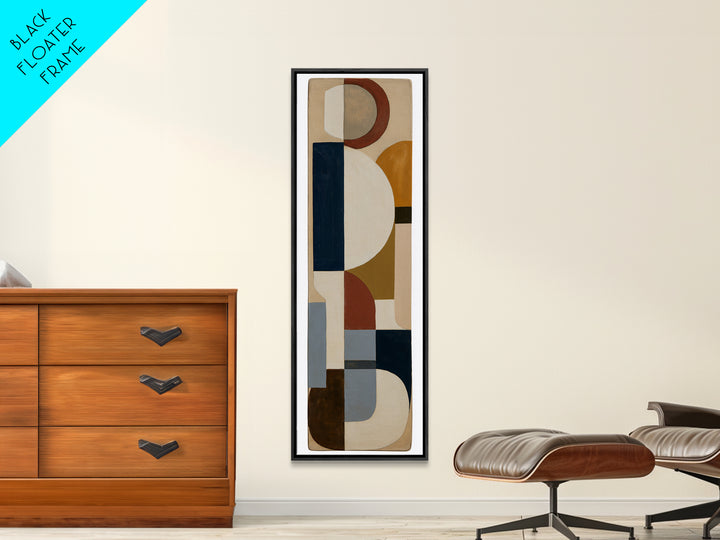 Soft Beige Geometric Abstraction Canvas Print, Scandinavian Art, Floral Wall Art, Living Room Decor, Fine Art, Nordic, SCA-1x3-39
