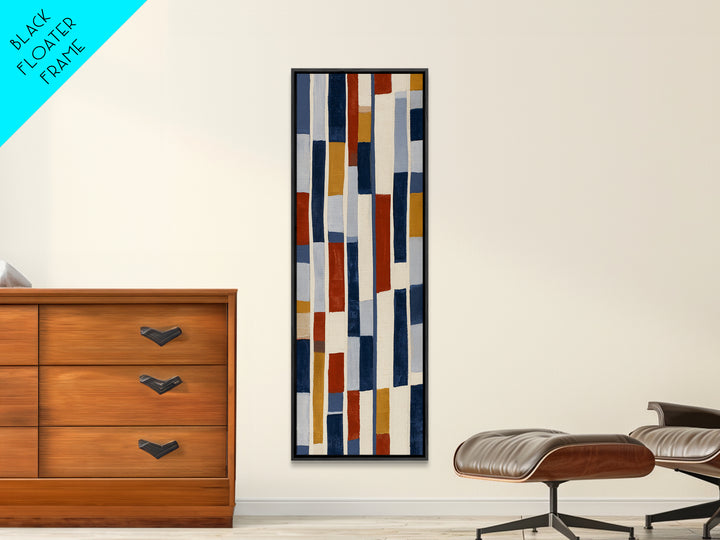 Scandinavian Textile Pattern Framed Canvas Print, Scandinavian Art, Printable Wall Art, Living Room Decor, Fine Art, Nordic, SCA-1x3-4