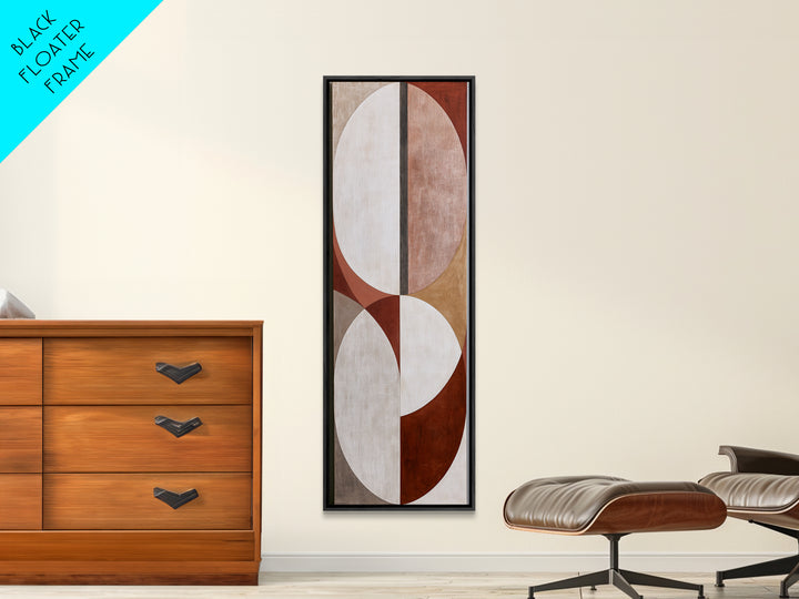 Abstract Arch Shapes Framed Canvas Print, Scandinavian Art, Textured Painting, Living Room Decor, Abstract Art, Nordic, SCA-1x3-50