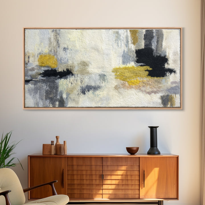 Scandinavian Textile Pattern Framed Canvas Print, Scandinavian Art, Textured Painting, Living Room Decor, Fine Art, Nordic, SCA-2x1-12