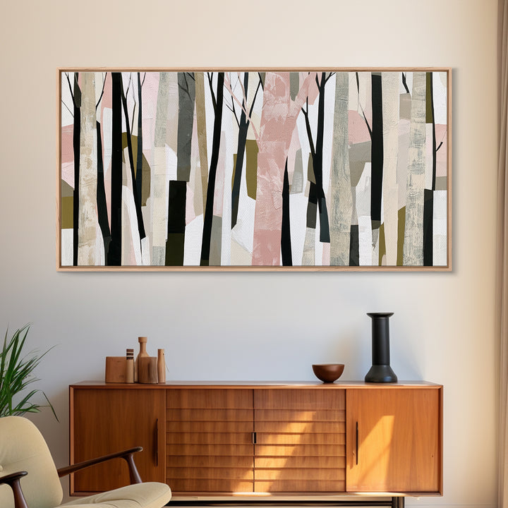 Snowy Nordic Forest Canvas Print, Scandinavian Art, Wall Hanging, Living Room Decor, Fine Art, Nordic, Living Room Wall Art, SCA-2x1-21