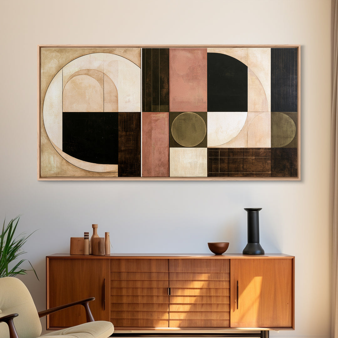 Abstract Arch Shapes Canvas Print, Scandinavian Art, Living Room Decor, Abstract Art, Nordic, Modern Wall Art, SCA-2x1-58