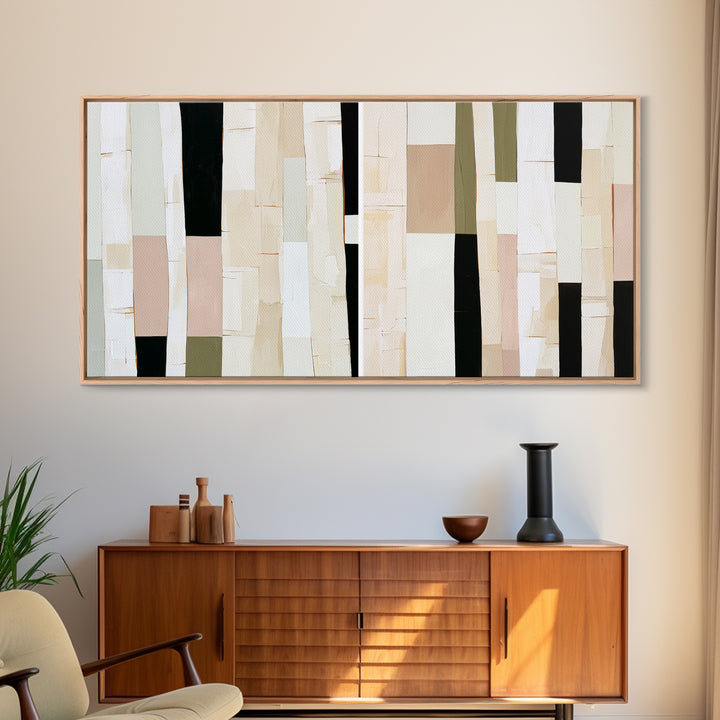Birch Tree Trunks Canvas Print, Scandinavian Art, Wall Art Print, Living Room Decor, Oil Painting, Nordic, Fine Art Print, SCA-2x1-77