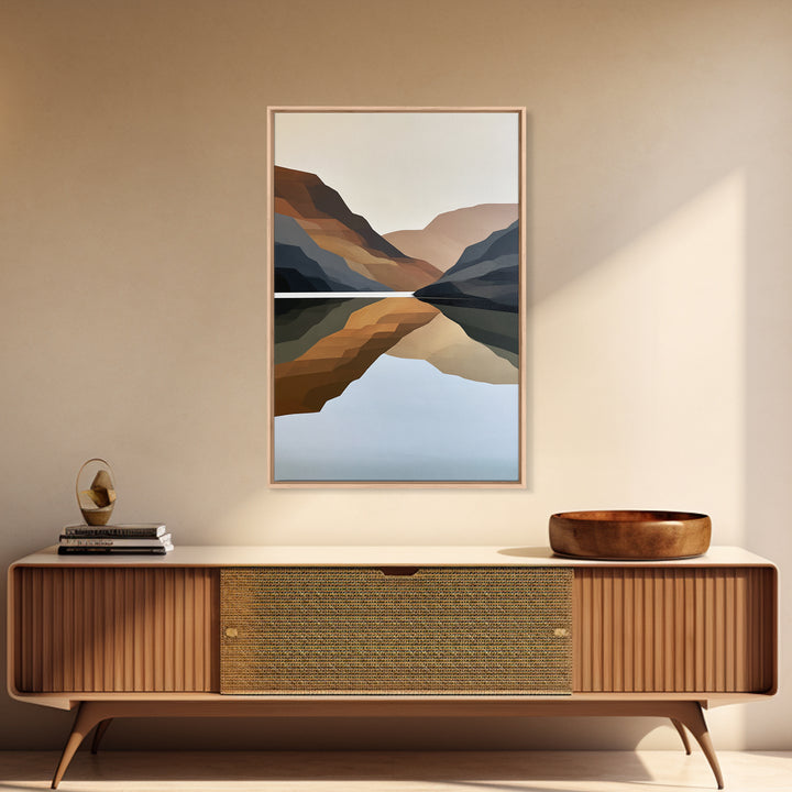Minimal Fjord Landscape Canvas Print, Scandinavian Art, Art Print, Living Room Decor, Fine Art, Nordic, Farmhouse Decor, SCA-2x3-10