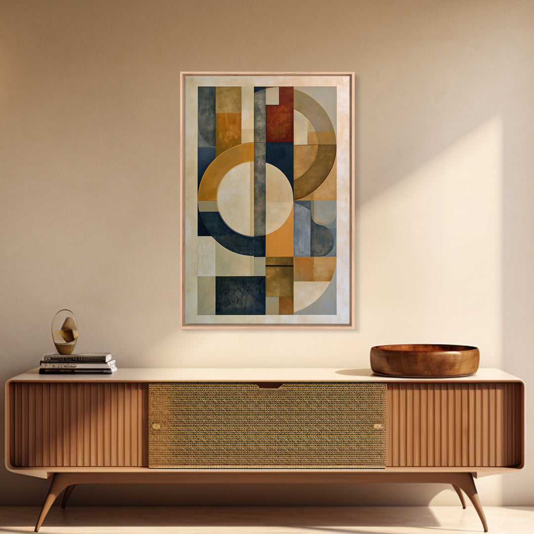 Soft Beige Geometric Abstraction Canvas Print, Scandinavian Art, Christmas Decor, Living Room Decor, Fine Art, Nordic, SCA-2x3-11