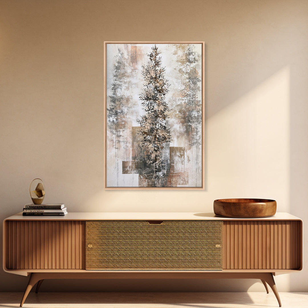 Snowy Nordic Forest Canvas Print, Scandinavian Art, Modern Art, Living Room Decor, Fine Art, Nordic, Contemporary Art, SCA-2x3-57