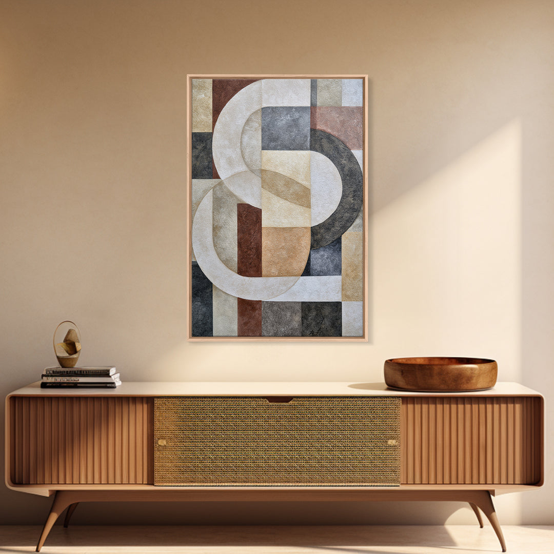 Soft Wool Texture Abstract Framed Canvas Print, Scandinavian Art, Scandinavian, Living Room Decor, Abstract Art, Nordic, SCA-2x3-75