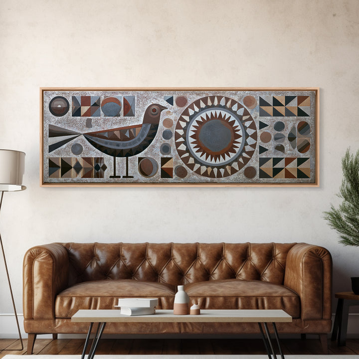Nordic Folk Bird Canvas Print, Scandinavian Art, Luxury Decor, Living Room Decor, Fine Art, Nordic, Printable Wall Art, SCA-3x1-3