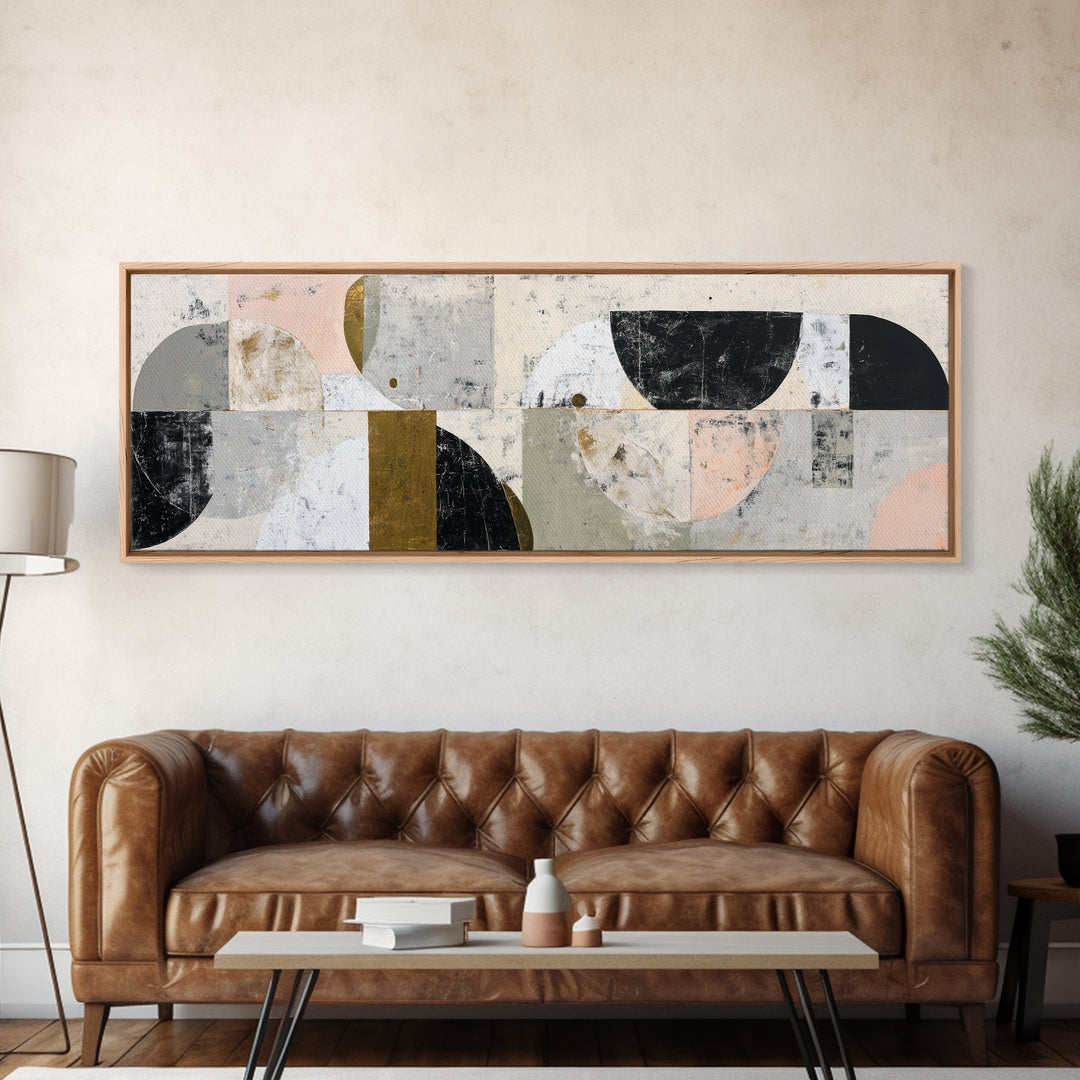 Abstract Arch Shapes Canvas Print, Scandinavian Art, Living Room Decor, Abstract Art, Nordic, Modern Wall Art, SCA-3x1-30