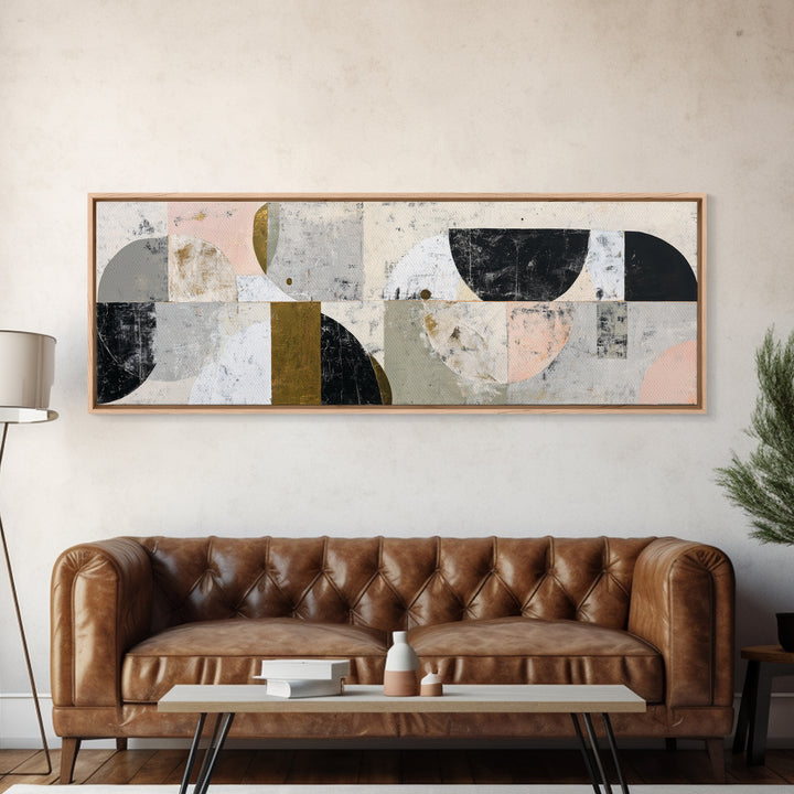 Abstract Arch Shapes Canvas Print, Scandinavian Art, Living Room Decor, Abstract Art, Nordic, Modern Wall Art, SCA-3x1-30