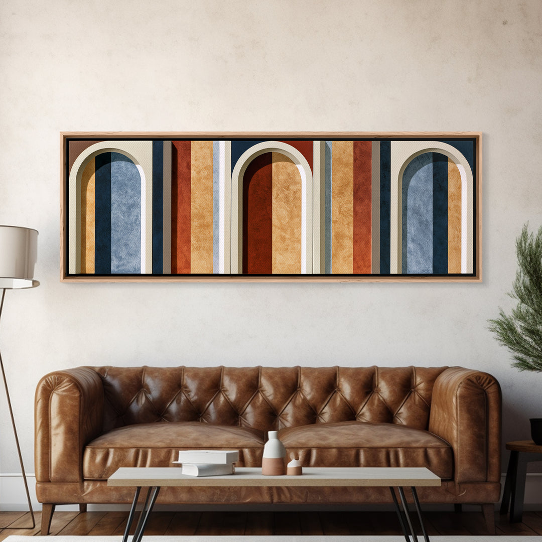 Abstract Arch Shapes Canvas Print, Scandinavian Art, Modern Decor, Living Room Decor, Abstract Art, Nordic, Wall Decor, SCA-3x1-54