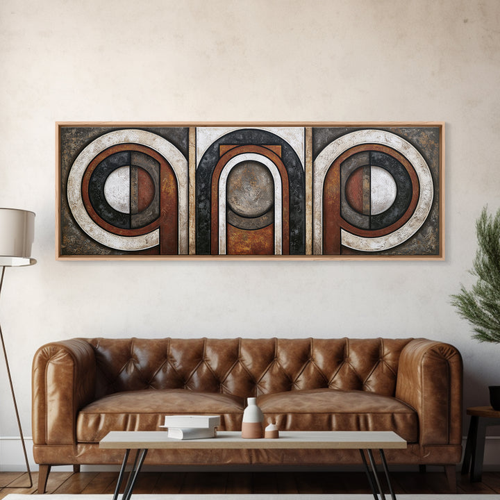 Abstract Arch Shapes Canvas Print, Scandinavian Art, Modern Art, Living Room Decor, Abstract Art, Nordic, Contemporary Art, SCA-3x1-6