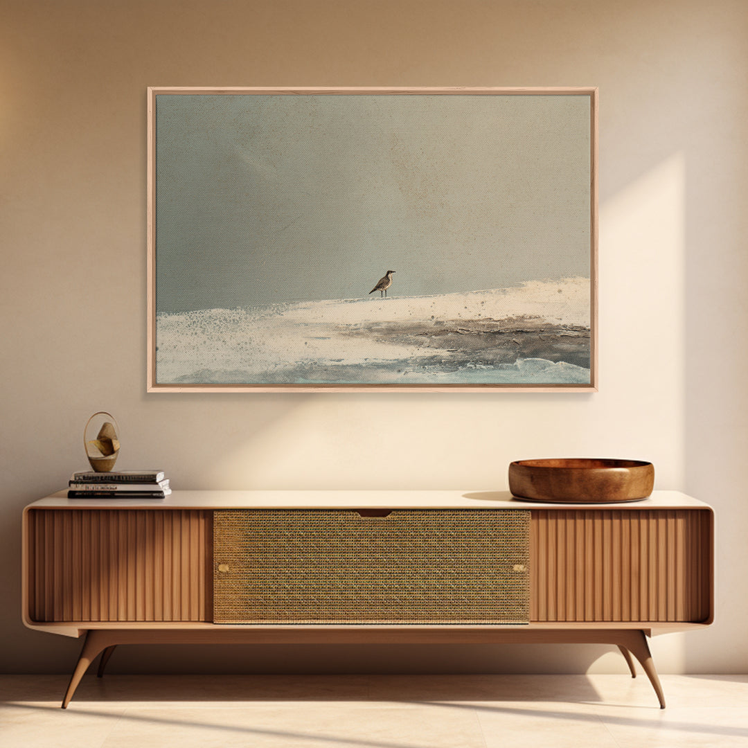 Nordic Folk Bird Framed Canvas Print, Scandinavian Art, Scandinavian, Living Room Decor, Fine Art, Nordic, Wall Art, Home Decor, SCA-3x2-15
