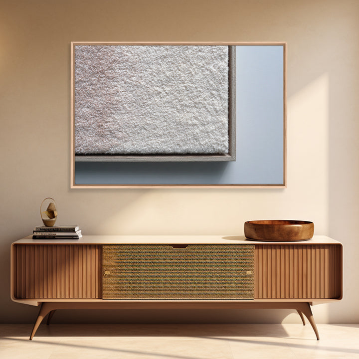 Soft Wool Texture Abstract Framed Canvas Print, Scandinavian Art, Room Decor, Living Room Decor, Nordic, Mid Century Modern, SCA-3x2-23