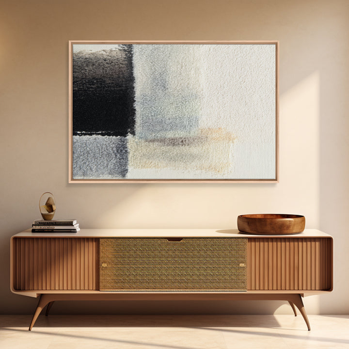 Soft Wool Texture Abstract Framed Canvas Print, Scandinavian Art, Modern Wall Art, Living Room Decor, Abstract Art, Nordic, SCA-3x2-95