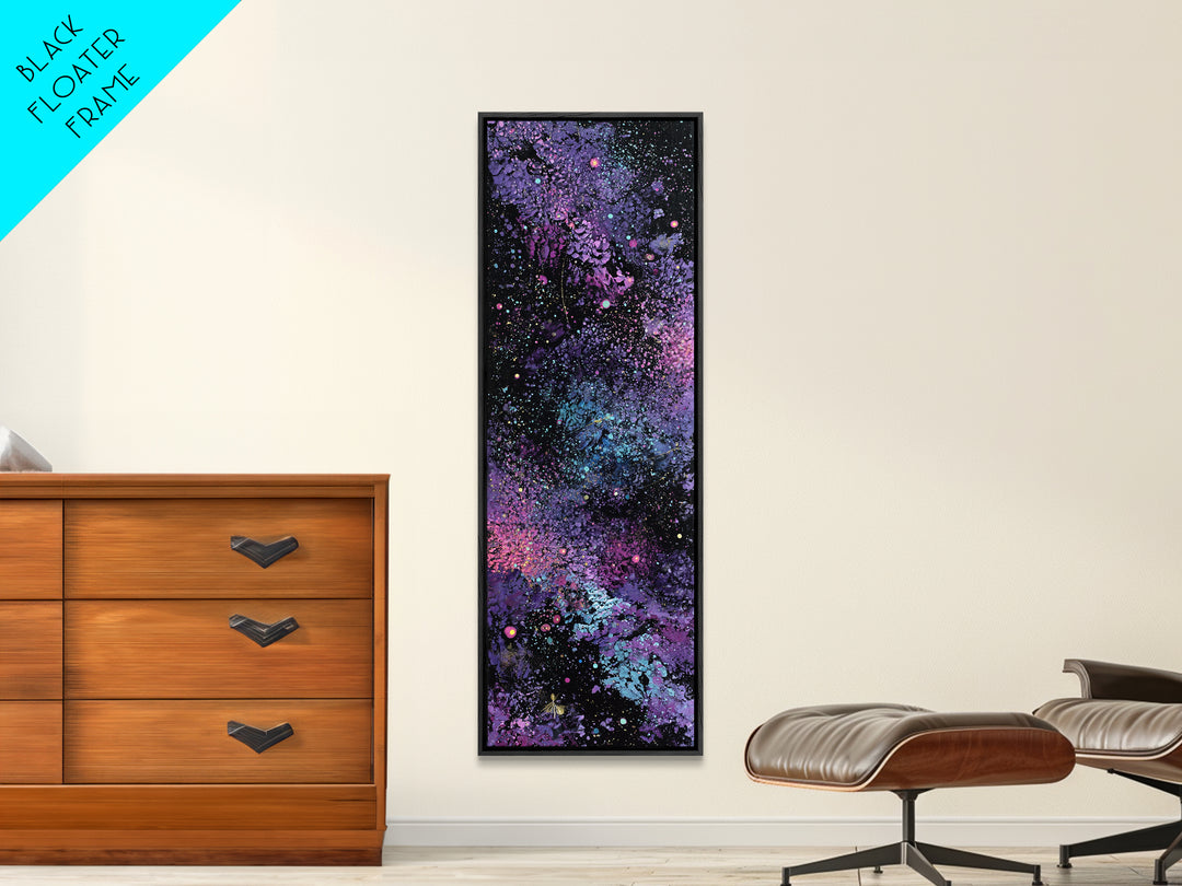 Mech Silhouette in Rainy Neon City Canvas Print, Scifi Art, Retro Wall Art, Living Room Decor, Oil Painting, Orbit, Fantasy Art, SCI-1x3-27