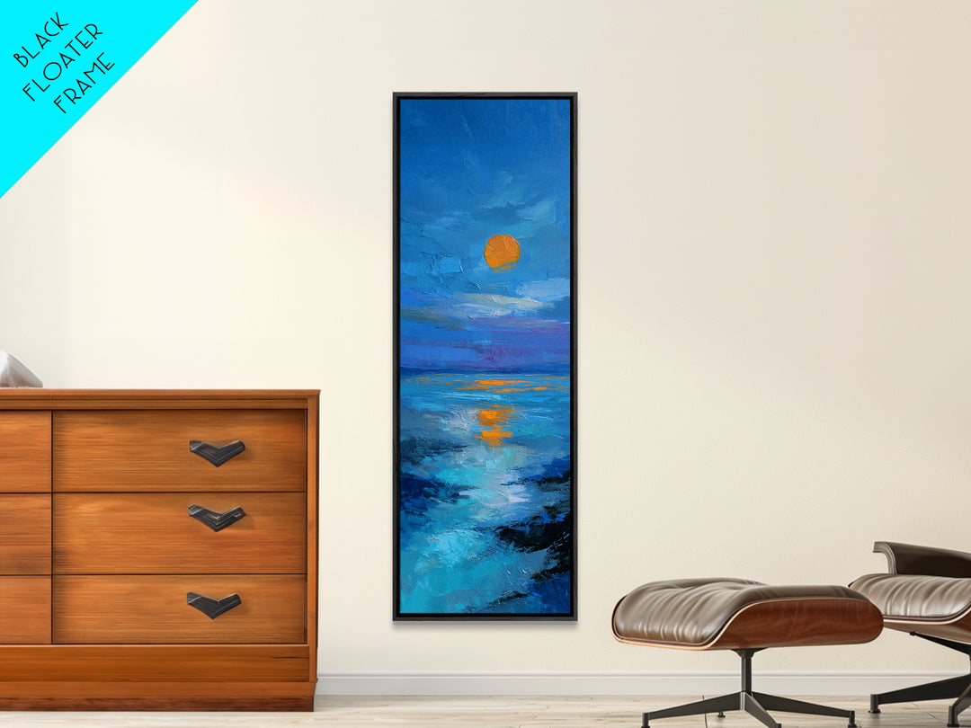 Crashed Satellite in a Desert Storm Framed Canvas Print, Scifi Art, Fantasy Art, Living Room Decor, Oil Painting, Orbit, SCI-1x3-79