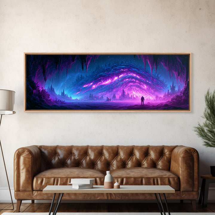 Glowing Alien Artifact Canvas Print, Scifi Art, Gallery Decor, Living Room Decor, Fine Art, Orbit, Wall Art, Home Decor, SCI-3x1-36