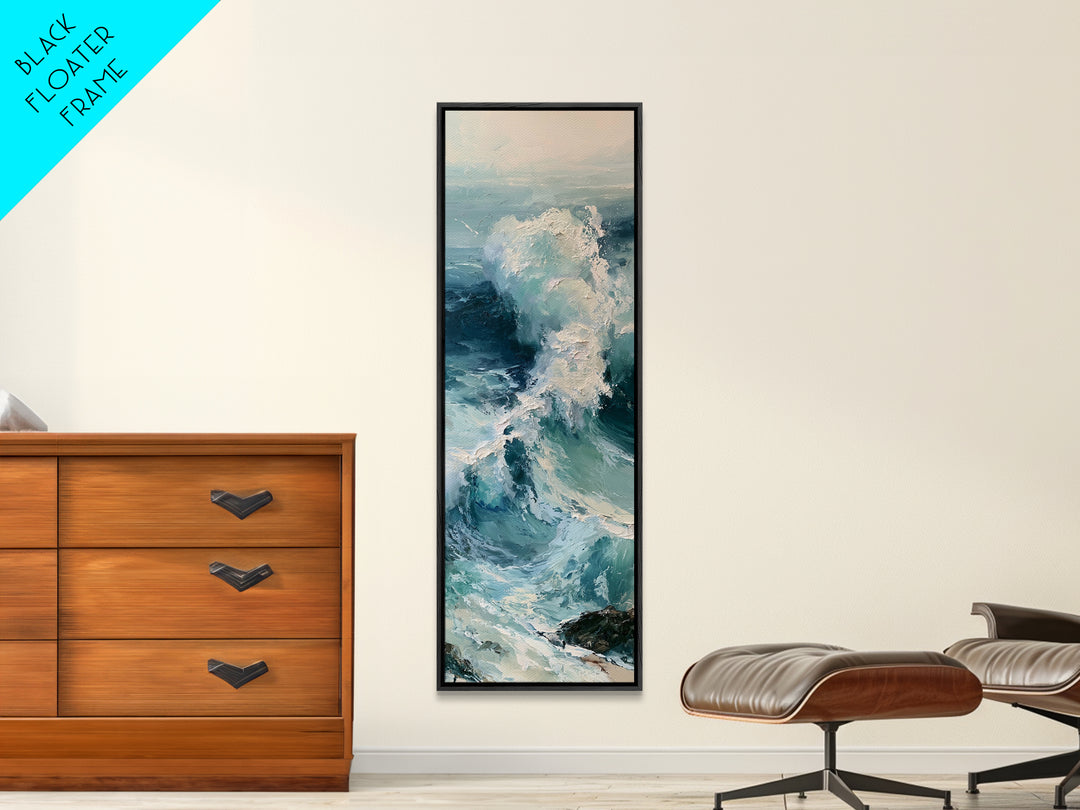 Wild Atlantic Wave Canvas Print, Seascape Art, Abstract Painting, Coastal Decor, Fine Art, Seascape, Room Decor, SEA-1x3-5