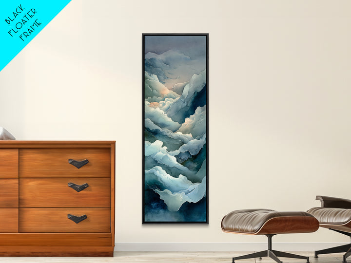 Storm Waves Crashing Framed Canvas Print, Seascape Art, Textured Painting, Coastal Decor, Fine Art, Seascape, Large Wall Art, SEA-1x3-61