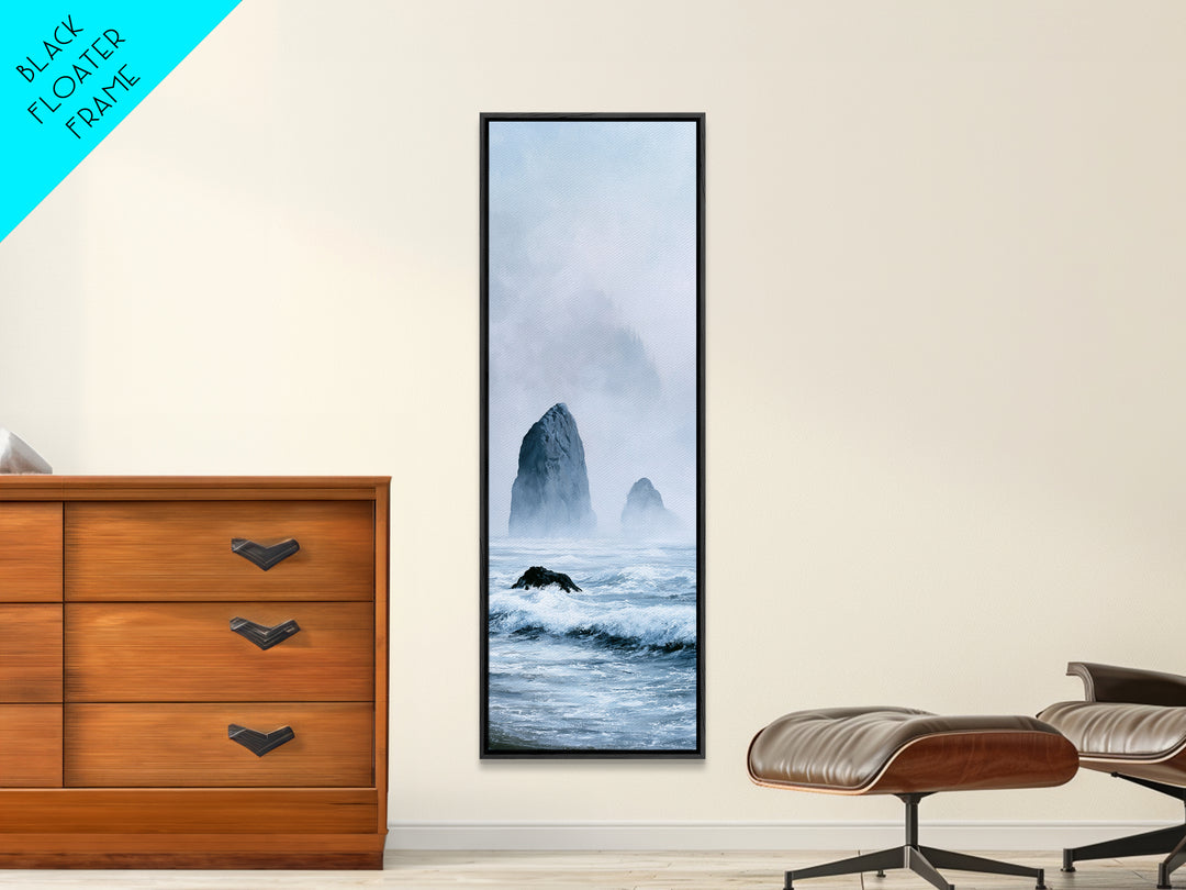 Sea Stack Rocks Canvas Print, Seascape Art, Contemporary Art, Coastal Decor, Fine Art, Seascape, Canvas Wall Art, Abstract Art, SEA-1x3-7