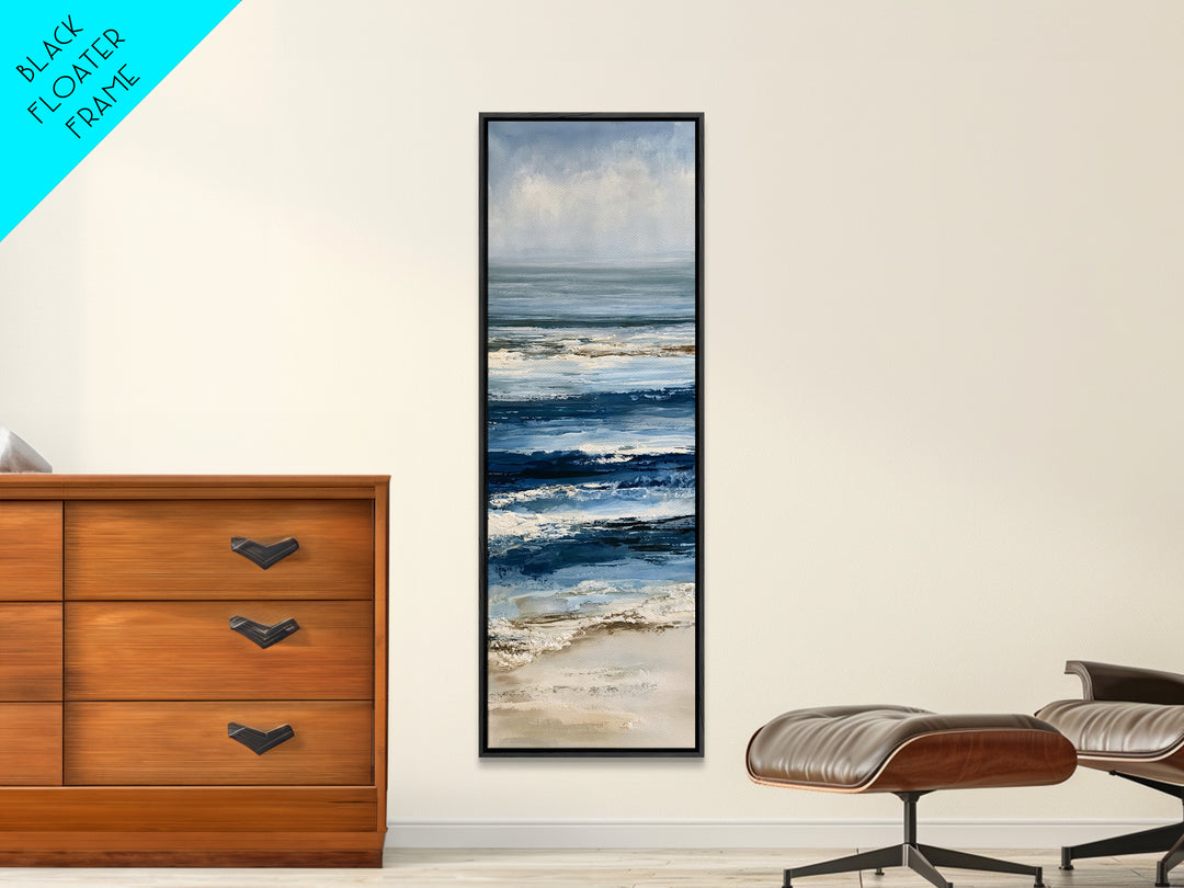 Minimal Horizon Line Framed Canvas Print, Seascape Art, Abstract Art, Coastal Decor, Fine Art, Seascape, Nautical Decor, SEA-1x3-76