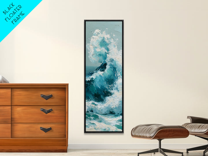 Wild Atlantic Wave Canvas Print, Seascape Art, Luxury Decor, Coastal Decor, Fine Art, Seascape, Oil Painting, Digital Wall Art, SEA-1x3-77