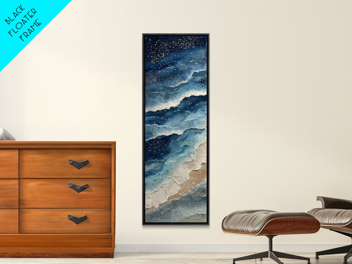 Turbulent Green Sea Canvas Print, Seascape Art, Minimalist Decor, Coastal Decor, Seascape, Original Art, Canvas Wall Art, SEA-1x3-93