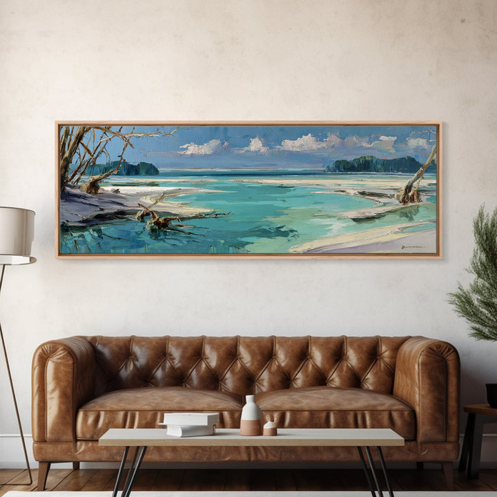 Whitecaps Rolling under Storm Light Framed Canvas Print, Seascape Art, Wall Art Print, Coastal Decor, Fine Art, Seascape, SEA-3x1-77