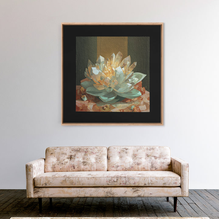 Crystal Grid Pattern Canvas Print, Sacred Geometry Art, Room Decor, Living Room Decor, Fine Art, Geometry, Large Wall Art, SGA-1x1-77